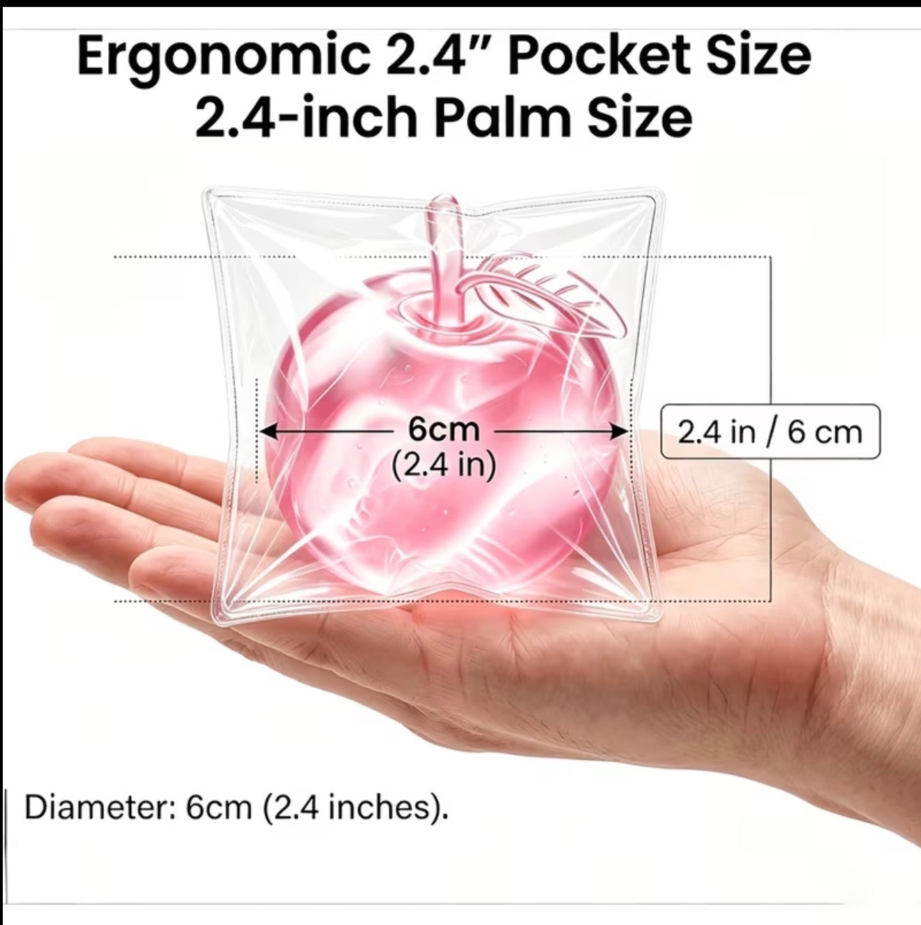 Apple gel squishy gift box - 2 pack pink & green